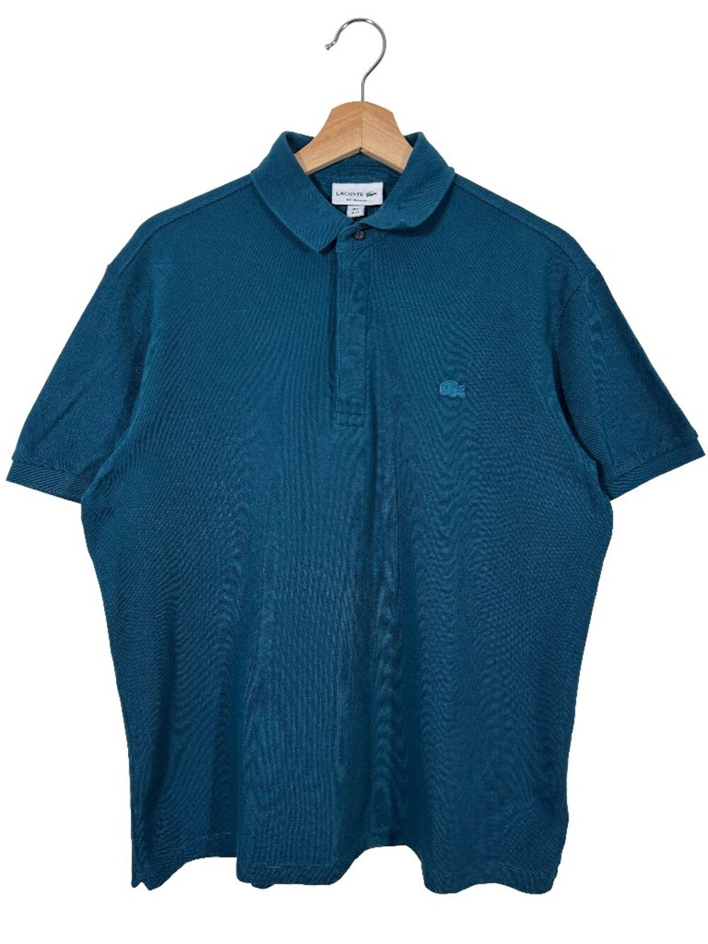Lacoste Classic Tonal Logo Short Sleeve Pique Polo Shirt Blue men's size XL
